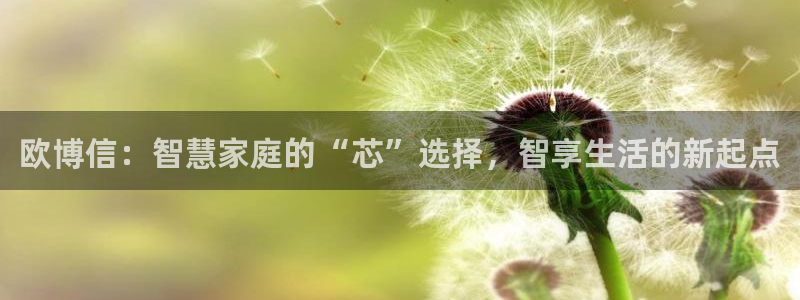 OB视讯体育论坛：欧博信：智慧家庭的“芯”选择，智享生活的新起点